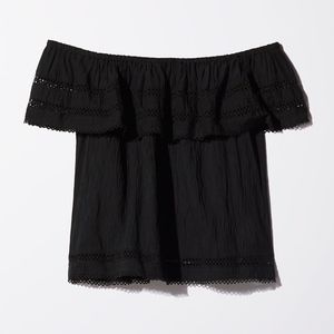 Aritzia (Wilfred) Off the Shoulder Crinkled Top